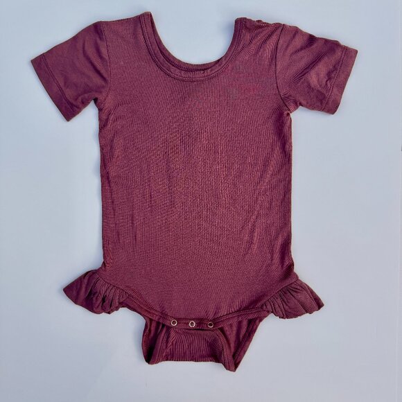 Kate Quinn Ruffle-Leg Bodysuit – Plum, 18–24M | NWT (new with tags) - Picture 2 of 6